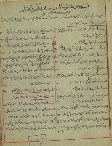 مجموعه بی نظیر علمی شامل 21 رساله و آثار چند شاعر و دیوان میرزا جلال اسیر (نسخه خطی)