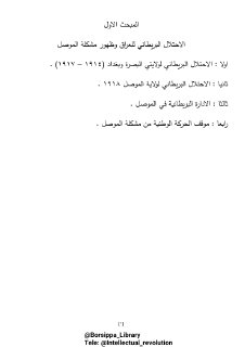 الاحتلال البريطاني للعراق وظهور مشكلة الموصل