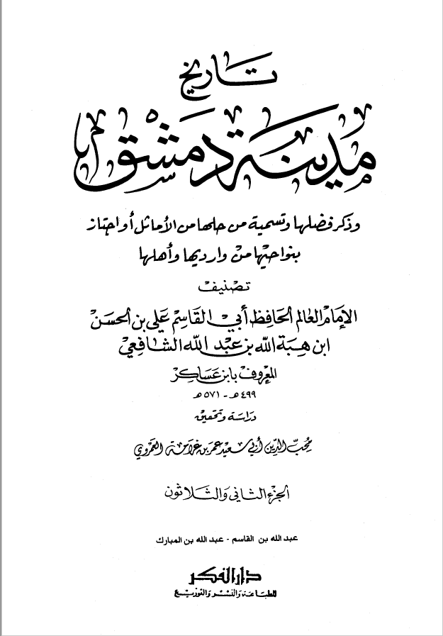 تاريخ مدينه دمشق ، ج32