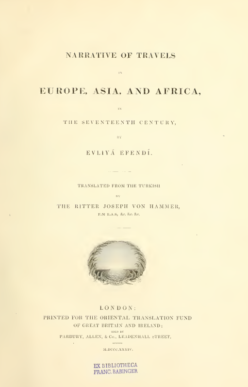 NARRATIVE OF TRAVELS IN EUROPE, ASIA, AND AFRICA, IN THE SEVENTEENTH CENTURY (Volume 1)