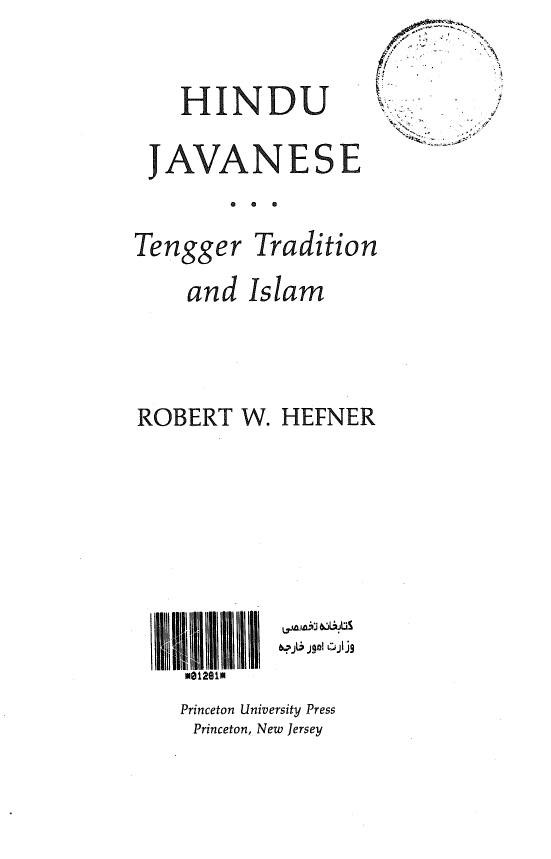 Hindu Javanese; Tengger tradition and Islam