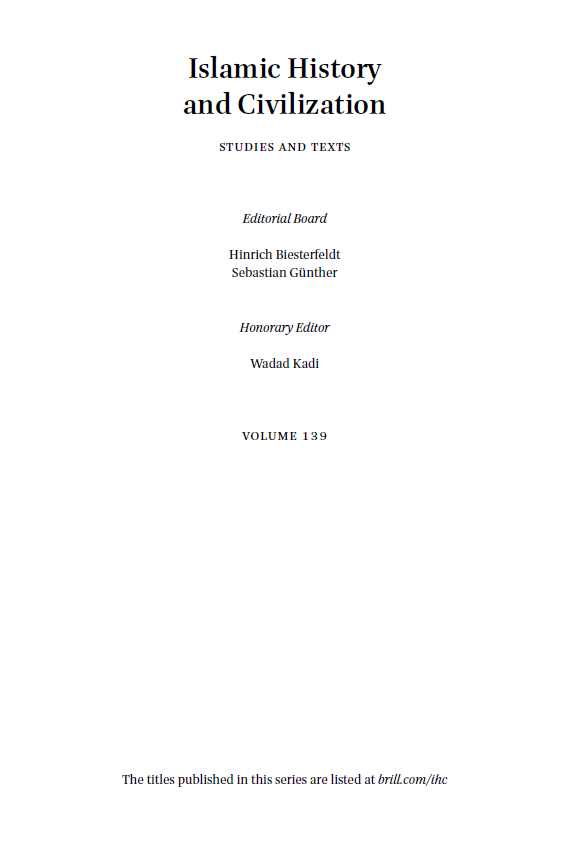 Islamic history and civilization; The Qussas of early Islam