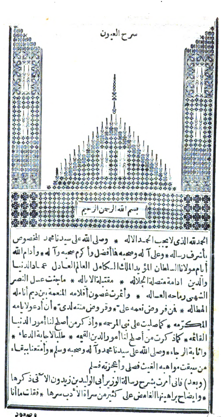 سرح العيون شرح رساله ابن زيدون