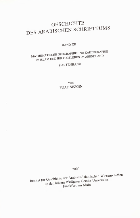 GESCHICHTE DES ARABISCHEN SCHRIFTTUMS (Band 12)