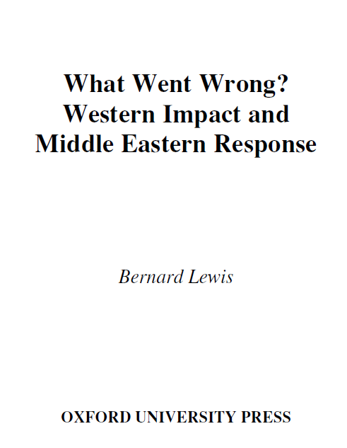 What Went Wrong? Western Impact and Middle Eastern Response