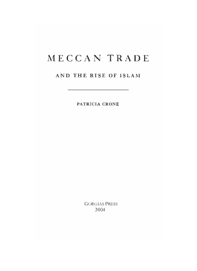 meccan trade and the rise of islam