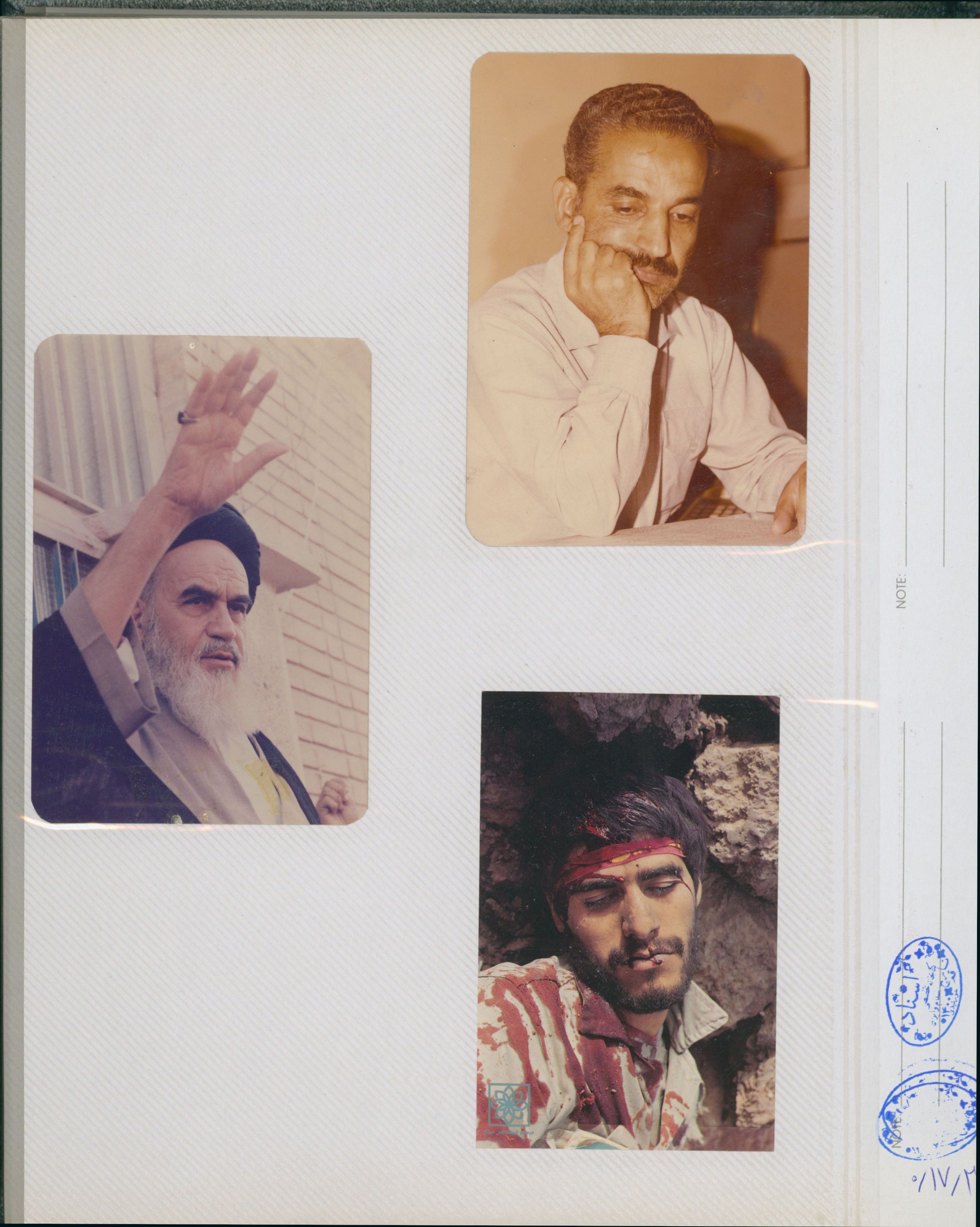 3 تصویر: امام خمینی- شهید رجائی- عکس یک شهید