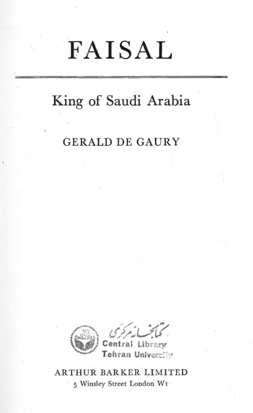 Faisal; King of Saudi Arabia