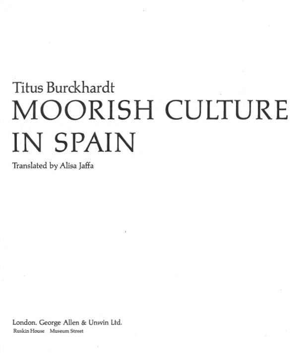 Moorish culture in Spain
