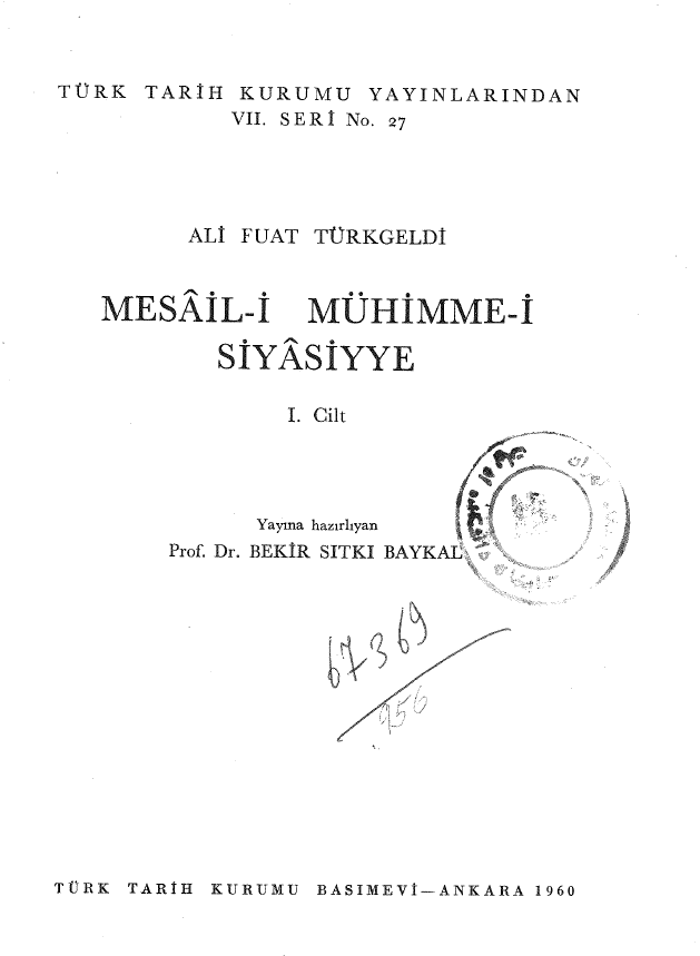 MESAIL-I MUHIMME-I SIYASIYYE; Clit