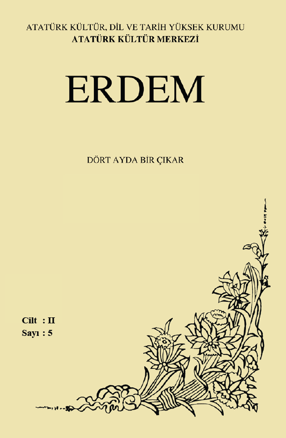 ERDEM; ATATURK KULTUR MERKEZI DERGISI; Cilt 2, Sayi 5, Mayis 1986