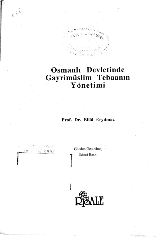 osmanli devletinde gayrimuslim tebaanin yonetimi