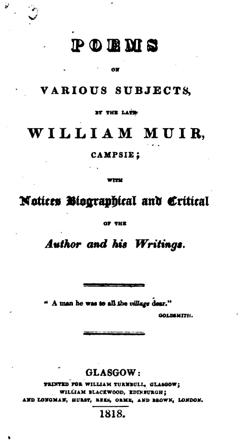 Poems on various subjects