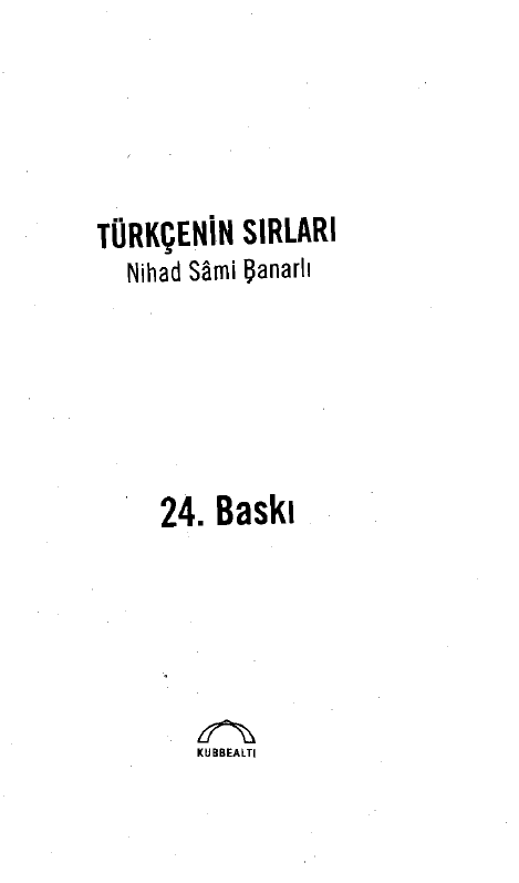Turkcenin sirlari