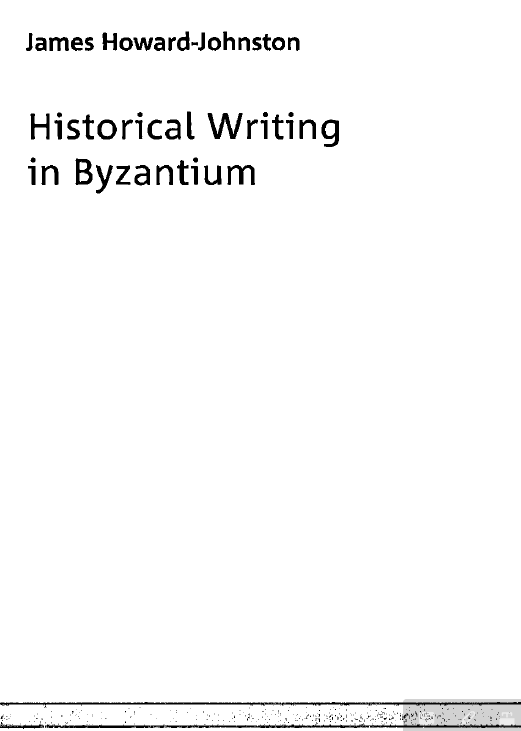 Historical Writing in Byzantium