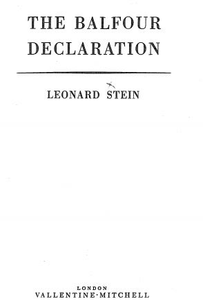 The balfour declaration