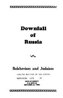 1934 Downfall of Russia Bolshevism and Judaism Victor de Kayville