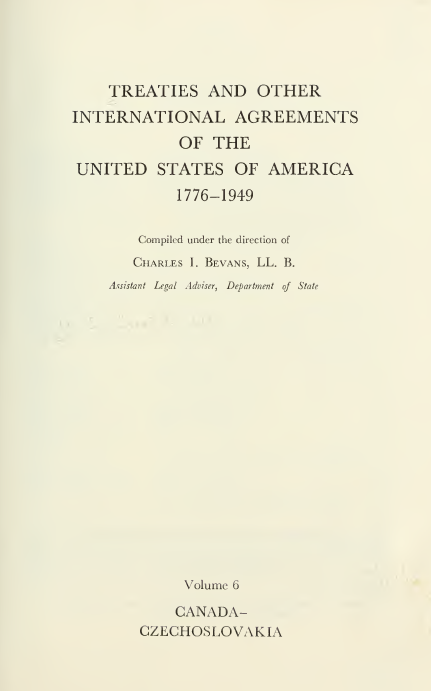TREATIES AND OTHER INTERNATIONAL AGREEMENTS OF THE UNITED STATES OF AMERICA 1776-1949, AFGHANISTAN-BURMA