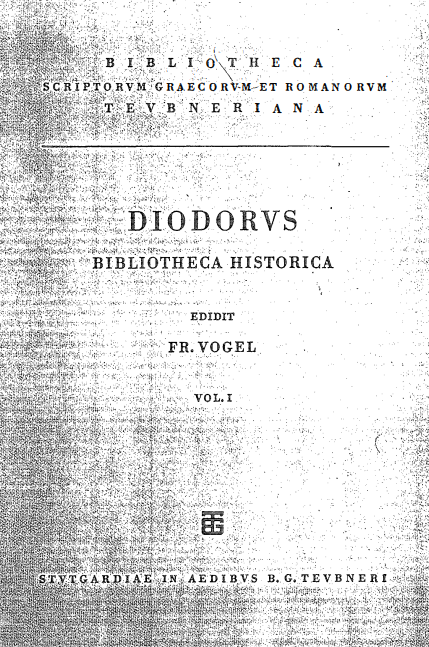 DIODORI BIBLIOTHECA HISTORICA