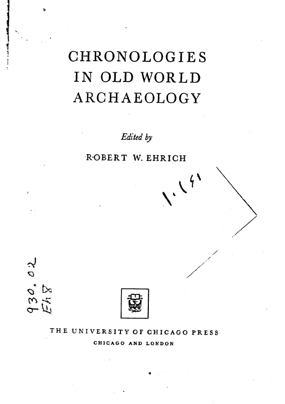 Chronologies in old world archeology