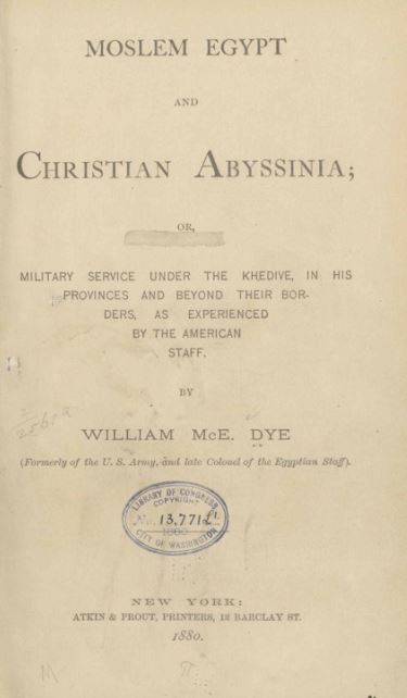 Moslem egypt and christian abyssinia or military service under the khedive in his provinces and beyond their bor