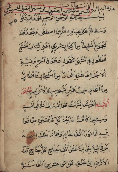 رساله مشتهی العقول فی منتهی النقول