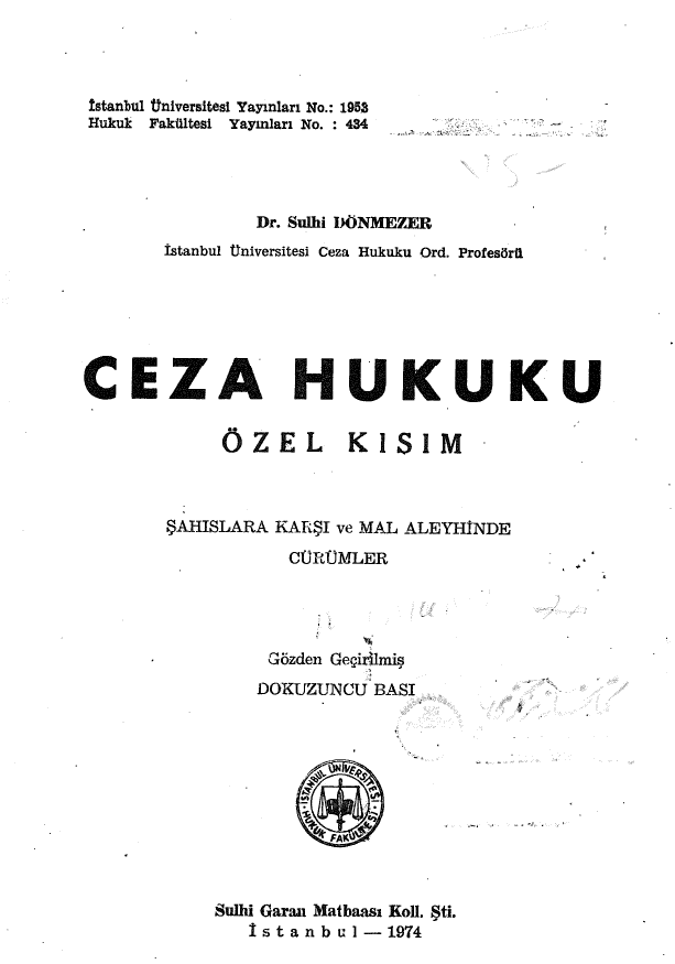 Ceza hukuku; Ozel kisim