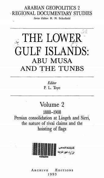 The lower Gulf Islands; Abu Musa and the Tunbs