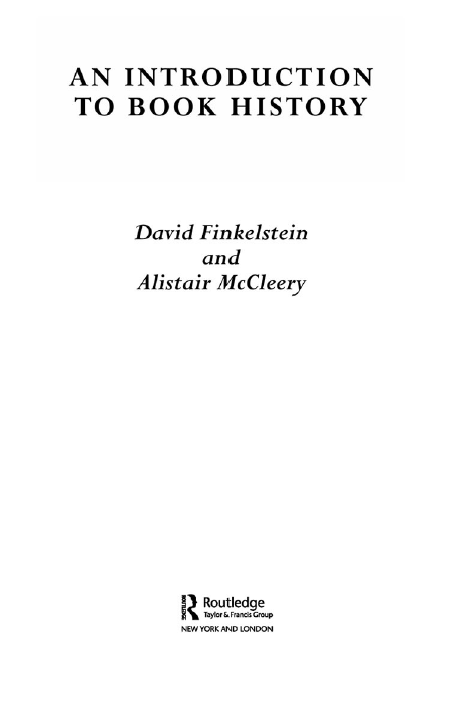 An introduction to book history