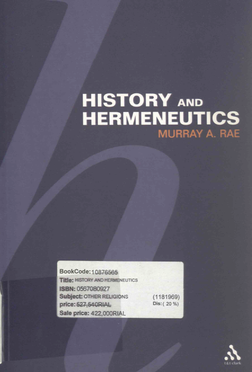 History and hermeneutics