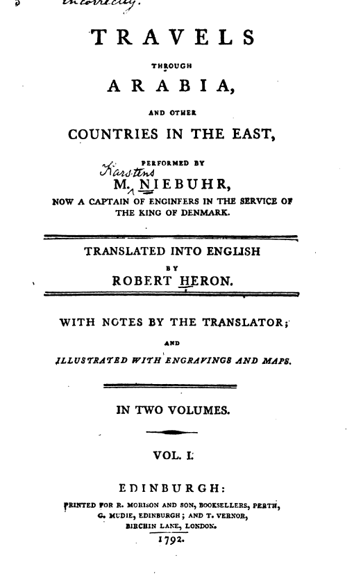Travels through Arabia and other countries in the East