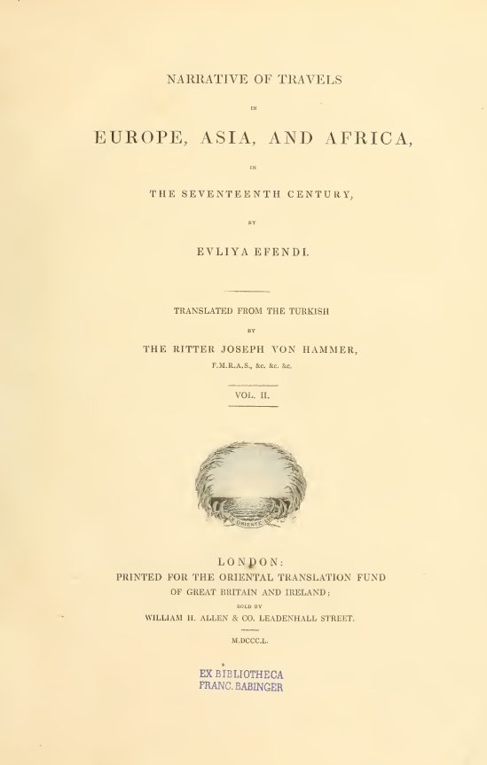 NARRATIVE OF TRAVELS IN EUROPE, ASIA, AND AFRICA, IN THE SEVENTEENTH CENTURY (Volume 2)