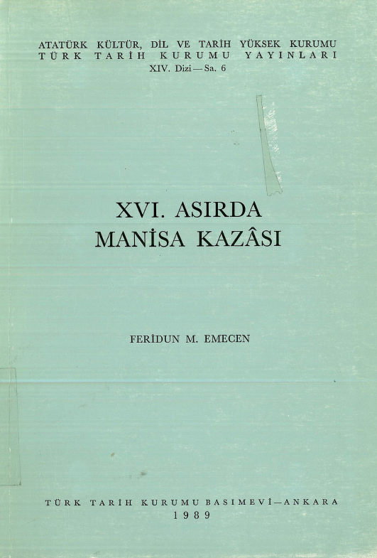 XVI. Asirda manisa kazasi