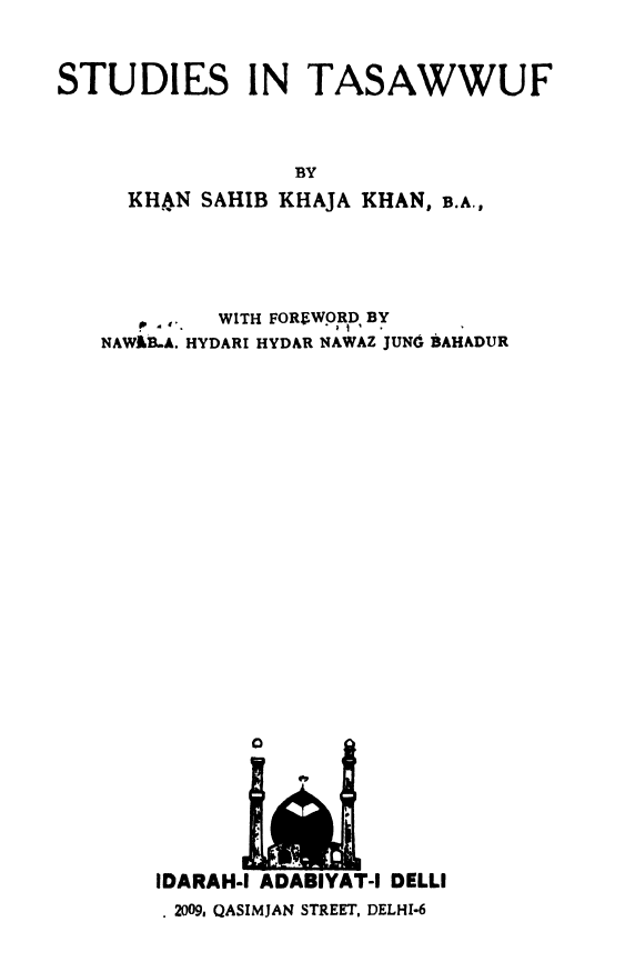 Studies in Tasawwuf