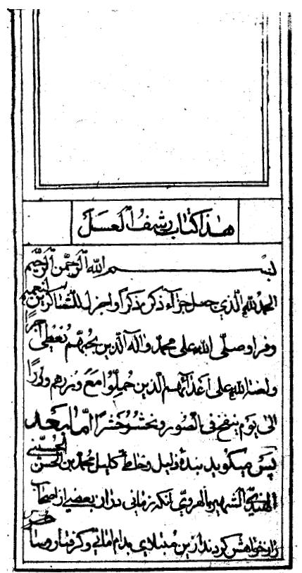 رشف العسل و کشف الغزل