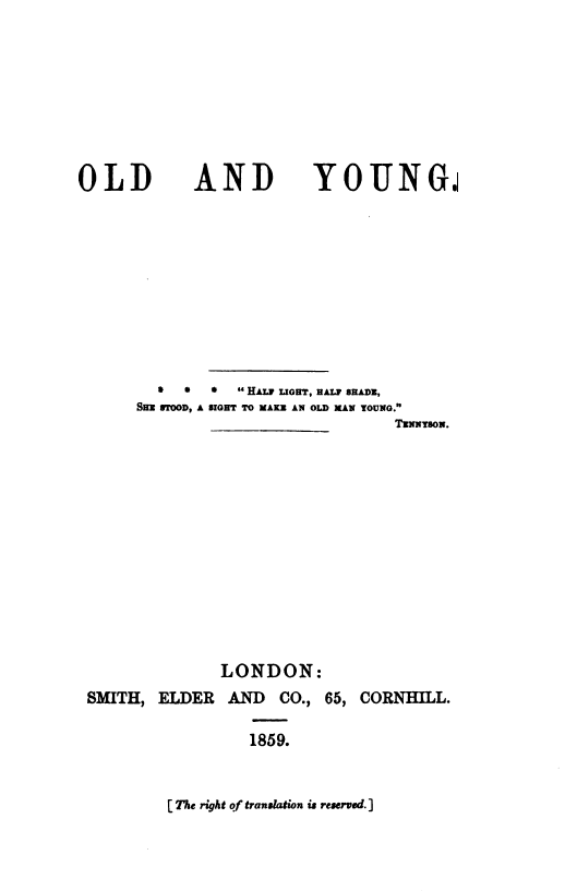 OLD AND YOUNG