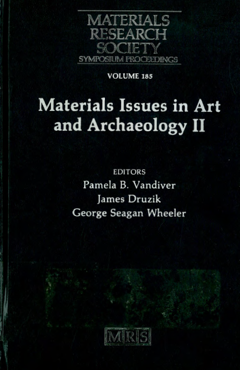 Materials research society symposium proceedings 185; Materials issues in art and archaeology II