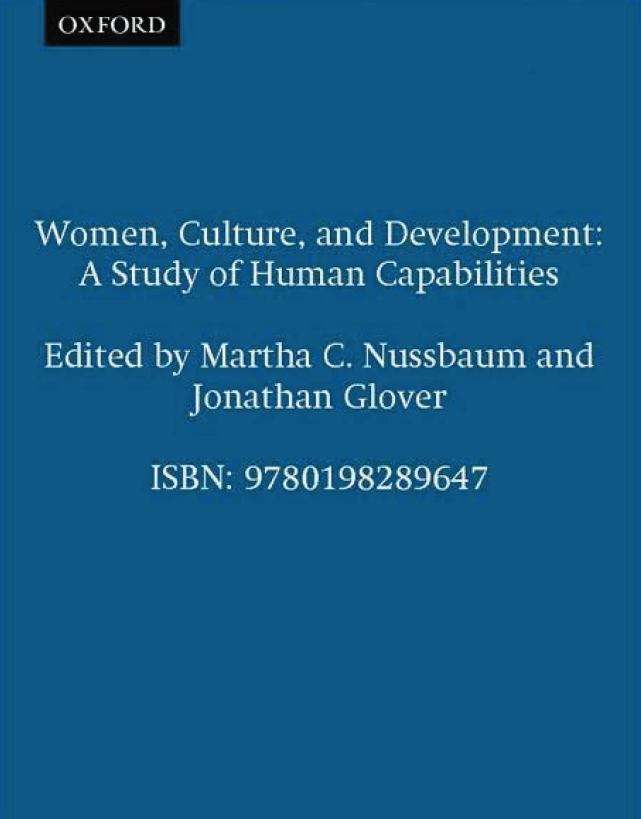 WOMEN, CULTURE, AND DEVELOPMENT; A Study of Human Capabilities