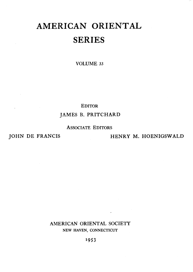 American oriental series Volume 33; Old Persian