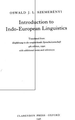 Introduction to Indo-European Linguistics