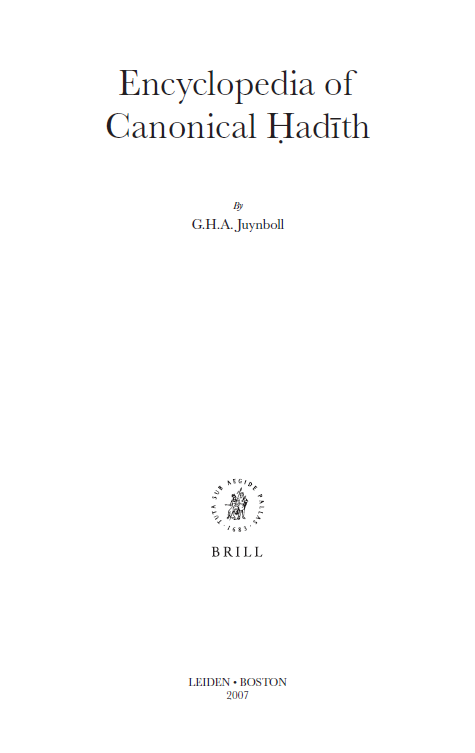 Encyclopedia of Canonical Hadith