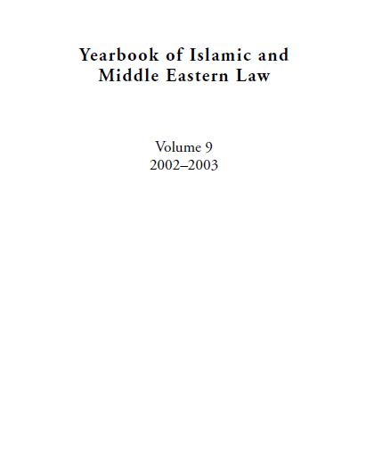 Yearbook of Islamic and Middle Eastern Law (2002–2003)