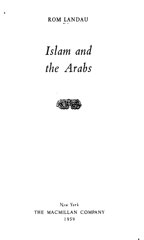 Islam and the Arabs