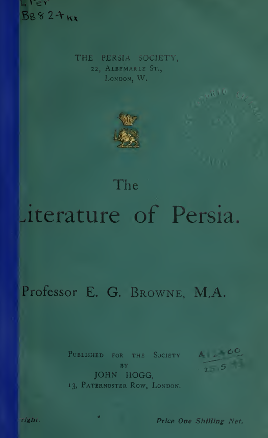 THE LITERATURE OF PERSIA