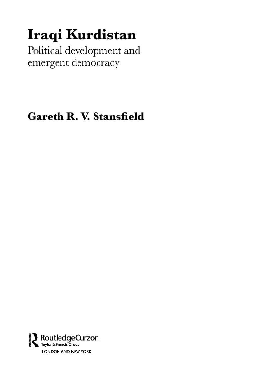 Iraqi Kurdistan: Political development and emergent democracy