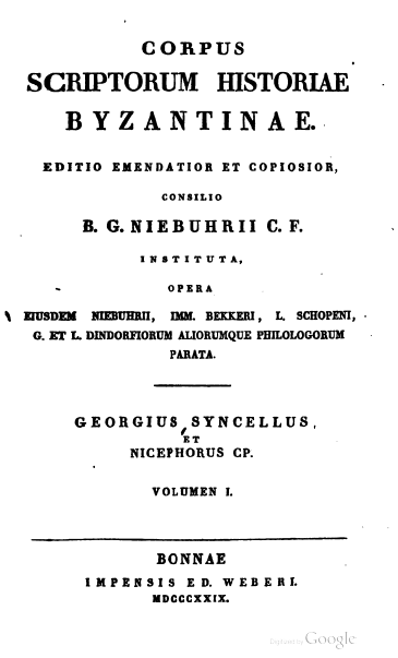 Corpus scriptorum historiae Byzantinae
