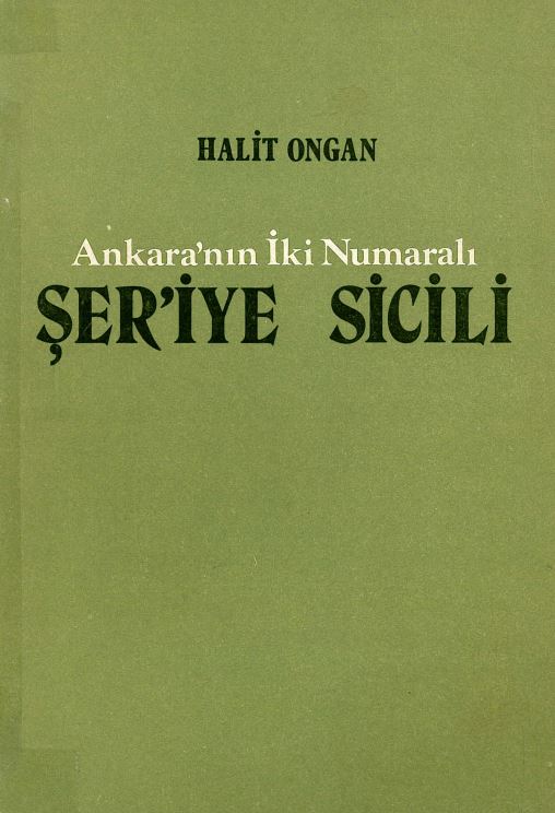 Ankara Nin iki numarali seriye sicili