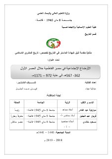 الأوضاع الاجتماعية في مصر الفاطمية خلال العصر