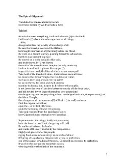 The Epic of Gilgamesh